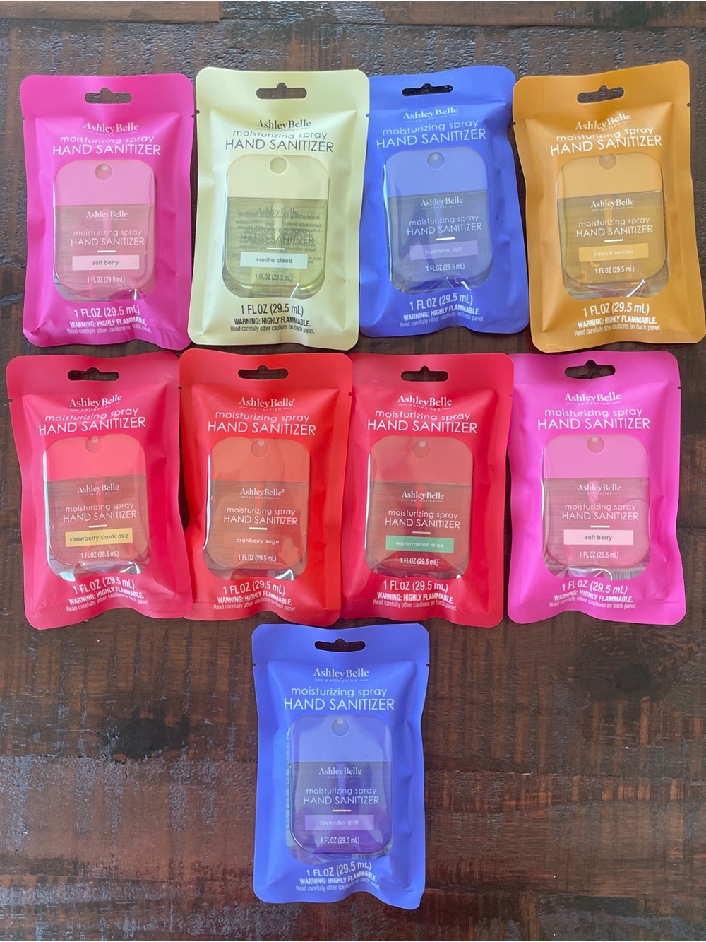 Sought After Ashley Belle Moisturizing Sanitizers NIB Lot of 9